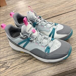 Merrell Women's Gray and Teal Athletic Sneakers